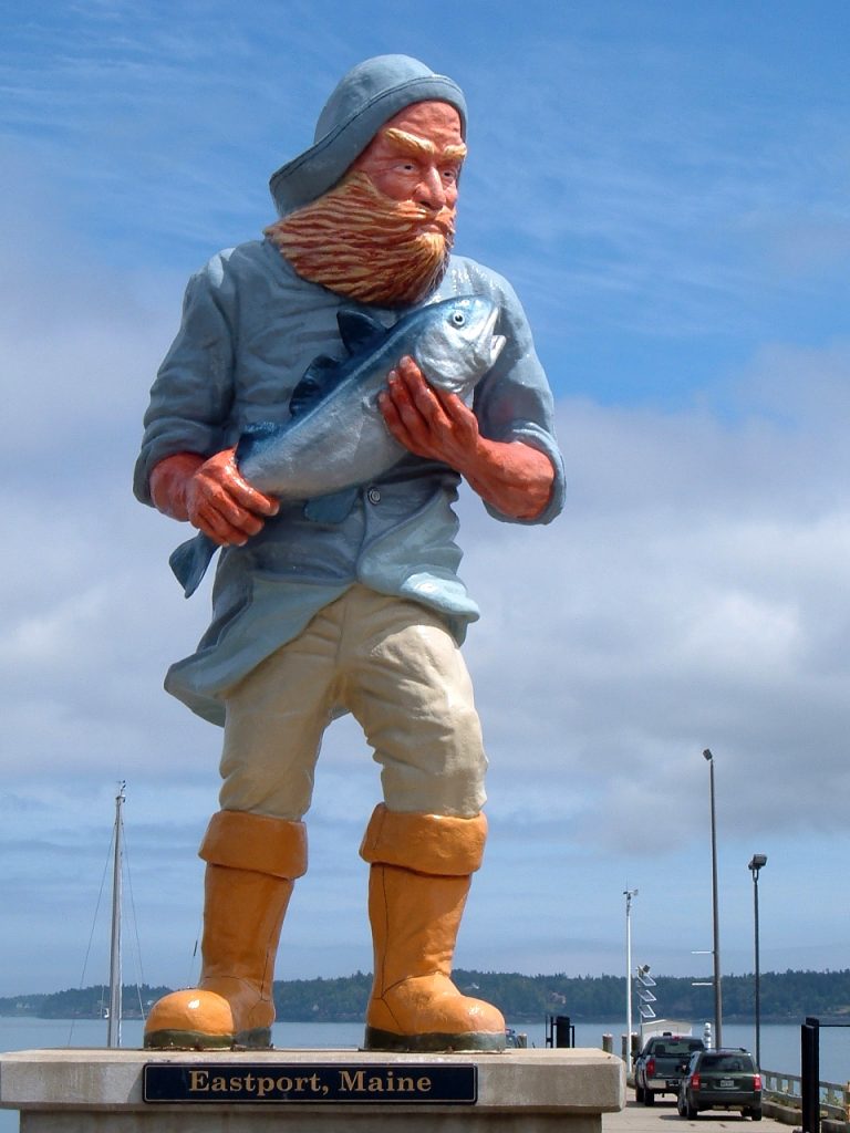 Fisherman Statue in Eastport, Maine Focus of Restoration Efforts